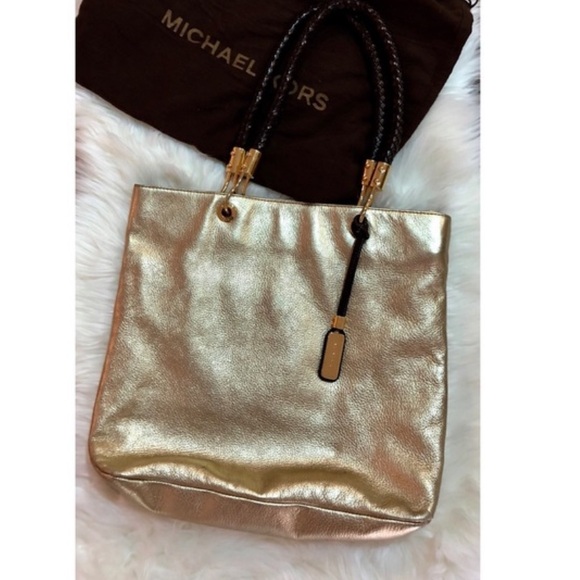 Michael Kors Collection , Skorpios Shopper Tote,Gold - Picture 1 of 10